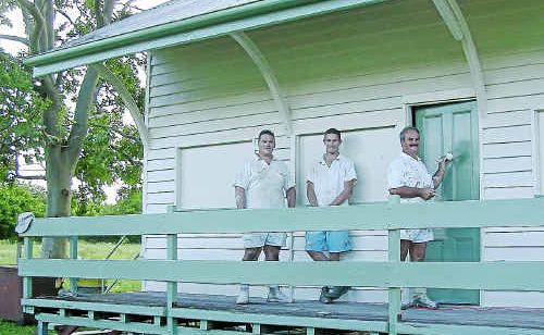 PAINTER Caleb Weis (right) with Matthew Bates and Bo Weis at the Goomeri Lions Den. PAINTER Caleb Weis (right) with Matthew Bates and Bo Weis at the Goomeri Lions Den.